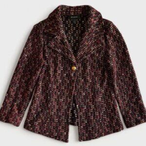 St. John - Metallic Tweed Blazer - Black/Red/Gold